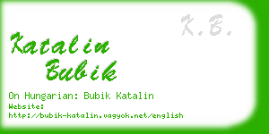 katalin bubik business card